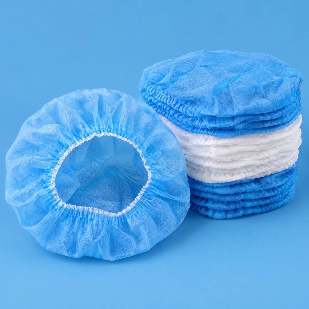 Disposable non-woven bouffant medical head cover caps
